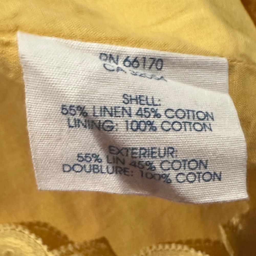 Anthropologie Linen Mini Skirt Pink Orange Yellow Boho Size 6 - Picture 12 of 12